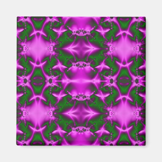 rosa und grünes Fraktal Magnet (Vorne)