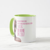 Rosa und grünes kundenspezifisches griechisches tasse (Vorderseite Links)