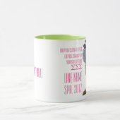 Rosa und grünes kundenspezifisches griechisches tasse (Zentrum)