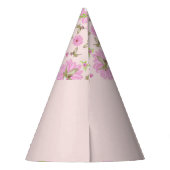 Rosa und grünes Nostalgisches Party Partyhütchen (Rückseite)