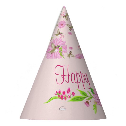 Rosa und grünes Nostalgisches Party Partyhütchen (Links)