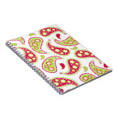 Rosa und grünes Paisley-Notizbuch Notizblock (Rechte Seite)