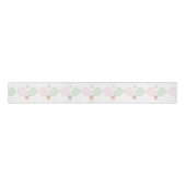 Rosa und grünes Pickleball Grosgrain Ribbon Ripsband (Vorderseite)