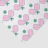 Rosa und grünes Pickleball Seidenpapier (Detail)