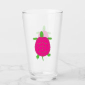 Rosa und grünes Schildkrötenglas Glas (Vorderseite)