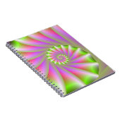 Rosa und grünes SpiralNotebook Notizblock (Rechte Seite)