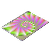 Rosa und grünes SpiralNotebook Notizblock (Linke Seite)