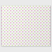 Rosa und grünes Tupfen-Packpapier Geschenkpapier (Flach)