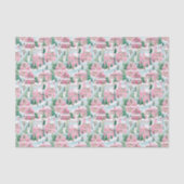 Rosa und grünes Weihnachtsdorf Seidenpapier (Vorderseite)