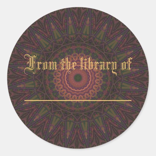 Rosa und Grünrad Kaleidoskop Runder Aufkleber (Vorderseite)