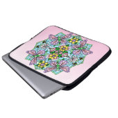 Rosa und hellblaue Hand, Mandala-Laptop-Lee Laptopschutzhülle (Vorne Knopf)