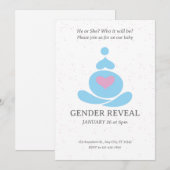 Rosa und hellblaue Illustrative Minimalistisches G Einladung (Vorne/Hinten)