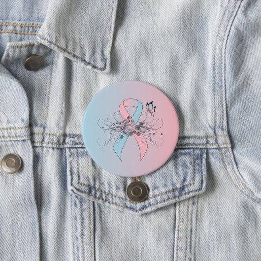 Rosa und hellblauer Butterfly-Band Button (Beispiel)