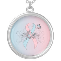 Rosa und hellblauer Butterfly-Band