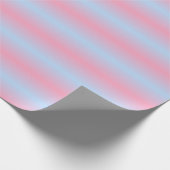 Rosa und hellblauer Farbverlauf Streifen Geschenkpapier (Ecke)