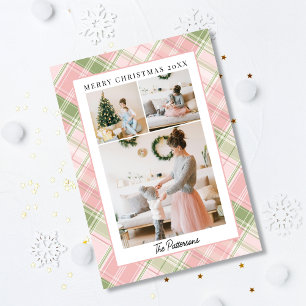 Rosa und Hellgrün kariert 3 Foto Weihnachten