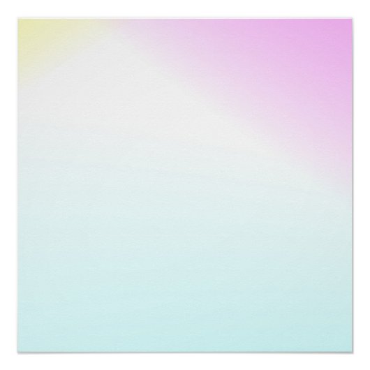 Rosa und himmelblauer moderner Gradient-Kunst-Wand Poster (Vorderseite)