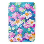 Rosa und Hübsche Blume Badematte (Vorderseite Vertikal)