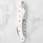 Rosa und Hübsche Bogen Kellnermesser (Rückseite)