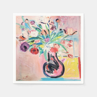 Rosa und Hübscher floraler Cocktail Napkins Serviette