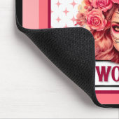 Rosa und Hübscher Zuckerschädel Mousepad (Ecke)