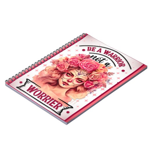 Rosa und Hübscher Zuckerschädel Notizblock (Linke Seite)