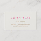 Rosa und Imitat, goldenes Leder Visitenkarte (Rückseite)