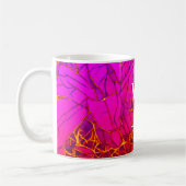 Rosa und Imitate Gold Blume Monogramm Kaffeetasse (Links)