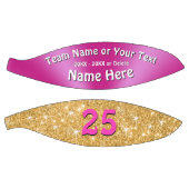 Rosa und Imitate Gold Glitzer Personalisiert Baske Basketball (Panele)