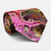 Rosa und kartreuse Marmor Krawatte (Gerollt)