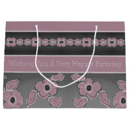 Rosa und Köhlergrau Große Geschenktüte