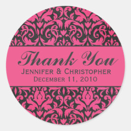 Rosa- und Kohlescheide Runder Aufkleber