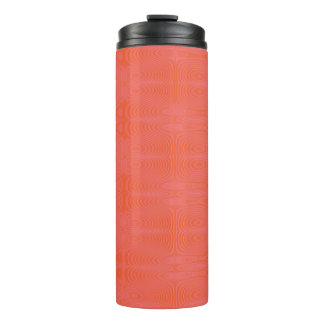 Rosa und Korallen Welliges Streifenmuster | Modern Thermosbecher
