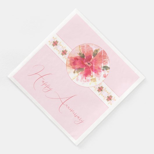 Rosa und Korallenelegante Serviette (Ecke)