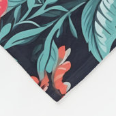 Rosa und korallenfarbene Blume Fleecedecke (Ecke)