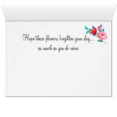 Rosa und korallenfarbene Blume im türkisfarbenen W (Innenansicht Horizontal (Unten))