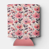 Rosa und Korallenflora Dosenkühler (Rückseite)