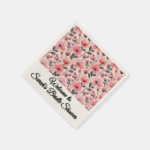 Rosa und Korallenfloral Napkins Serviette (Ecke)