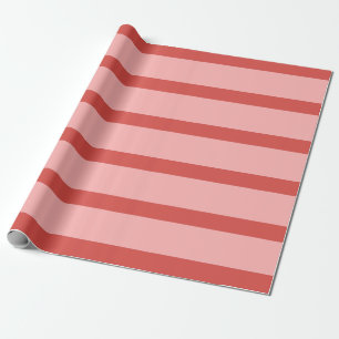 Rosa und Korallenstifte Streifen Geschenkpapier