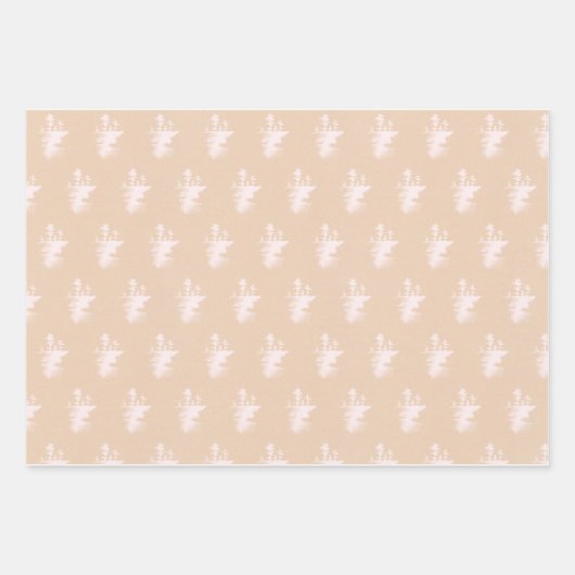 Rosa und Kraft Elegant  Geschenkpapier Set (Vorderseite 2)