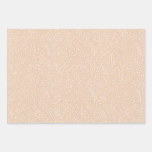 Rosa und Kraft Elegant  Geschenkpapier Set (Vorderseite)
