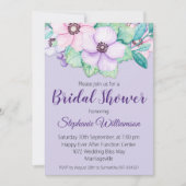 Rosa und Lavendel Brautparty Einladung (Vorderseite)