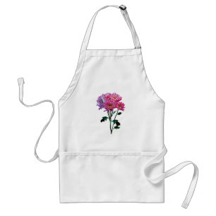 Rosa und Lavendel Chrysanthemen Schürze
