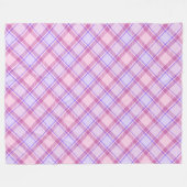 Rosa und Lavendel Kariert Fleecedecke (Vorderseite (Horizontal))