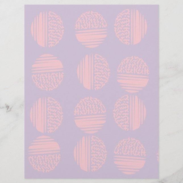 Rosa und Lavendel-Kreis-Scrapbook-Papier (Vorderseite)