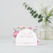 Rosa und Lavendelblütenriss Begleitkarte (Stehend Vorderseite)