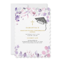 Rosa und Lila Abschluss und Bestätigung