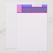 rosa und Lila Abstrakt Briefpapier (Vorne/Hinten)