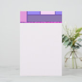 rosa und Lila Abstrakt Briefpapier (Stehend Vorderseite)