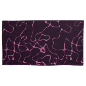 rosa und Lila Abstrakt Kissenbezug (Vorderseite-Links)